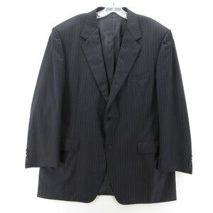 Canali Sport Coat 46 Long Blazer Wool Jacket Pinstripe Preppy IT 58
